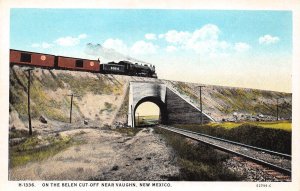 Vaughn New Mexico On The Belen Cut-Off, White Border Vintage Postcard U8911