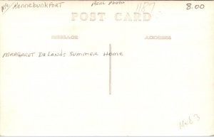 RPPC Margaret Delands Summer Home, Kennebunkport ME Vintage Postcard V78