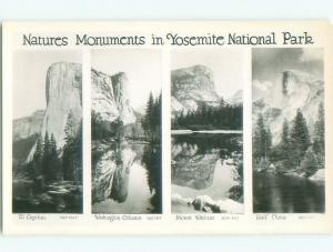 Pre-1950 rppc NICE VIEW Yosemite National Park - By Stockton & Modesto CA W0386