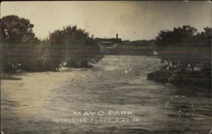 Rochester MN Mayo Park Flood June 1908 Real Photo Postcard #3 