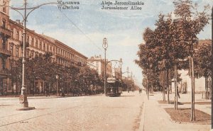 Aleje Jerozolimskie WARSZAWA Warsaw, Poland Jerusalem Ave 1910s Antique Postcard