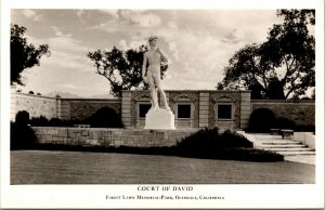 Vtg Court of David Forest Lawn Memorial Park Glendale CA RPPC Postcard