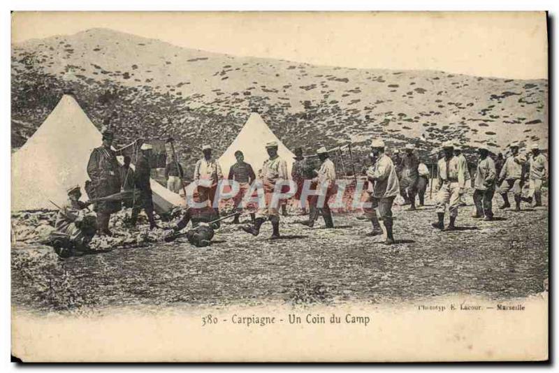 Old Postcard Carpiagne A camp corner