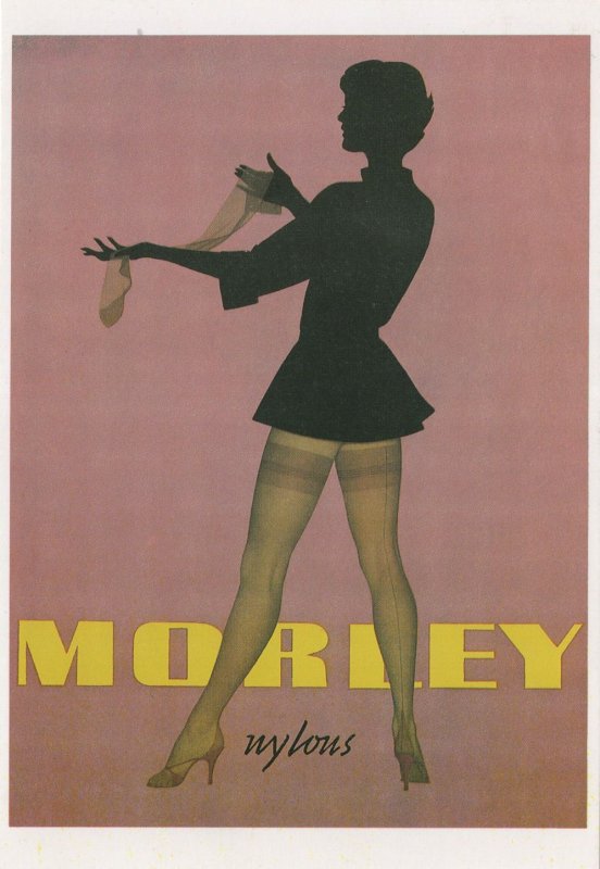 Morley Vintage Nylons Stockings Advertising Postcard