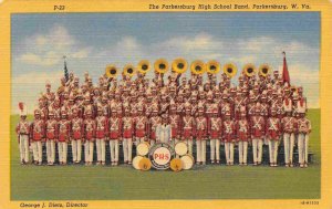 Parkersburg High School Marching Band West Virginia linen postcard