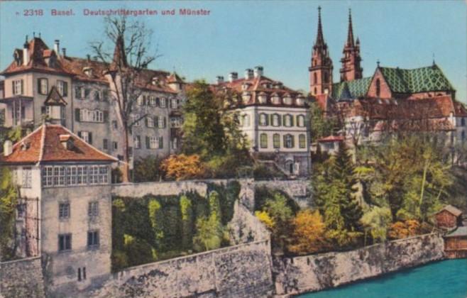 Switzerland Basel Deutschrittergarten und Muenster 1939