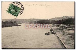 Agen Old Postcard Panoramic view of the Garonne