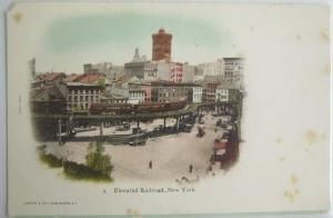 Elevated Railroad NYC NY Carter & Gut