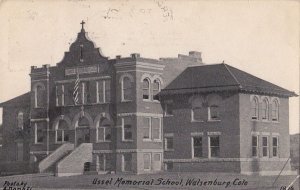 Postcard Ussel Memorial School Walsenburg CO