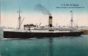 Postcard Ship SS Fort St George Furness Bermuda Line