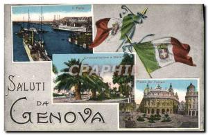 Old Postcard Genova Saluti