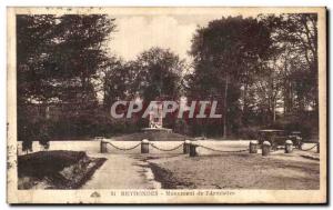 Old Postcard Rethondes Armistice the Army Monument