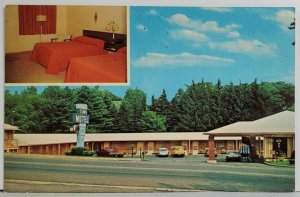 MD Oakland TOWN MOTEL Interior View Retro Cars  Postcard Q18