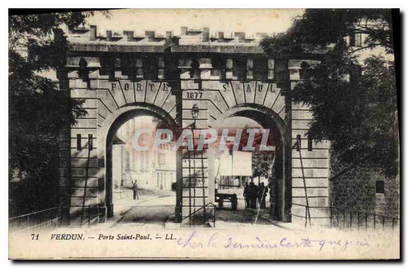 Old Postcard Verdun Porte Saint Paul