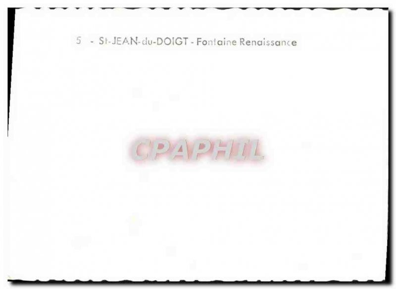 Modern Postcard St Jean Du Fontaine Finger Renaissance
