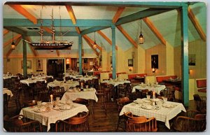 Vtg Cape Cod MA Chathamport Christopher Ryder House Restaurant Postcard