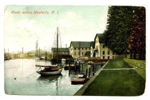 RI - Westerly. Pawcatuck River Scene