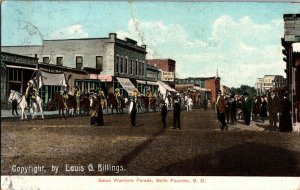 Sioux Warriors Parade, Belle Fourche SD c1908 Vintage Postcard H70