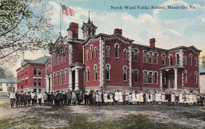 Pennsylvania Meadville Students At North Ward Public School Curteich 1914 sk346