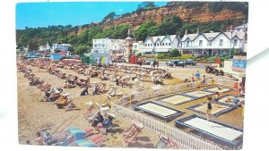 Vintage Postcard Children Trampolining on the Beach at Shanklin I O W 1974