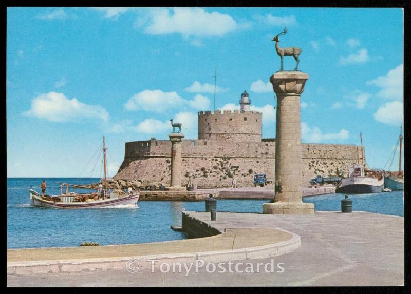 Rhodes. Lighthouse and Entr. of the small Harbour