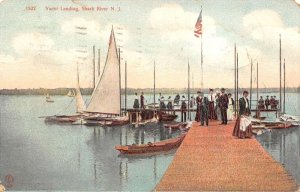 Shark River  New Jersey Yacht Landing, Undivided Back, Vintage Postcard U11518