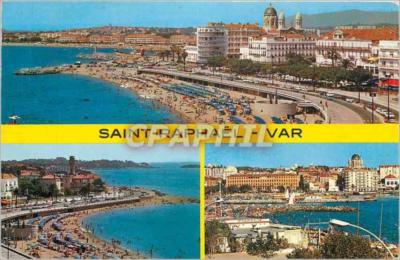 Old Postcard The Corniche Golden Remembrance Saint Raphael
