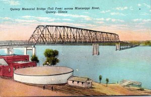 Illinois Quincy Memorial Bridge Curteich