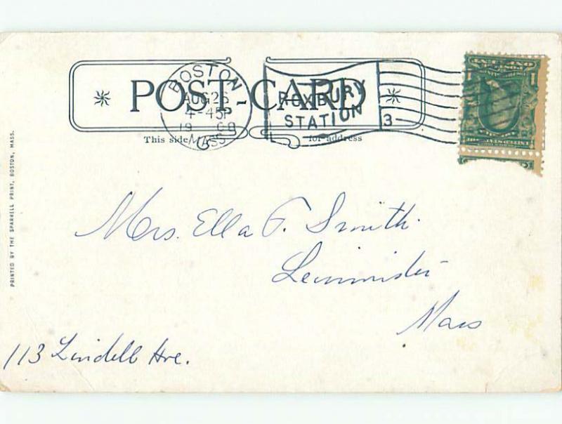 Pre-1907 SUBWAY ENTRANCE AT PARK STREET CHURCH Boston Massachusetts MA Q2015