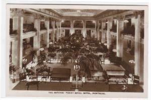 Rotunda Mount Royal Hotel Interior Montreal Quebec Canada 1920s postcard