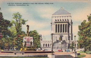 De Pew Fountain University Park And Indiana World War Memorial Indiana