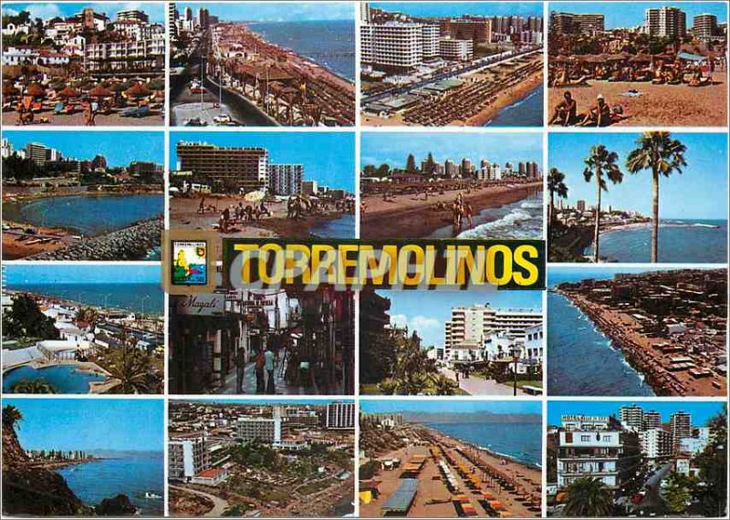 Postcard Modern Torremolinos Costa del Sol Various Aspects