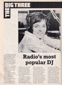 Tony Blackburn Radio 1 DJ Disc Jockey Roadshow Rare 1970s Magazine