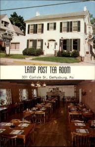 Gettysburg PA Lamp Post Tea Room Interior & Exterior View...