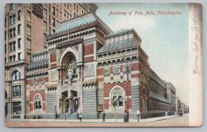 Philadelphia Pennsylvania~Academy Of Fine Arts Front View~Vintage Postcard 