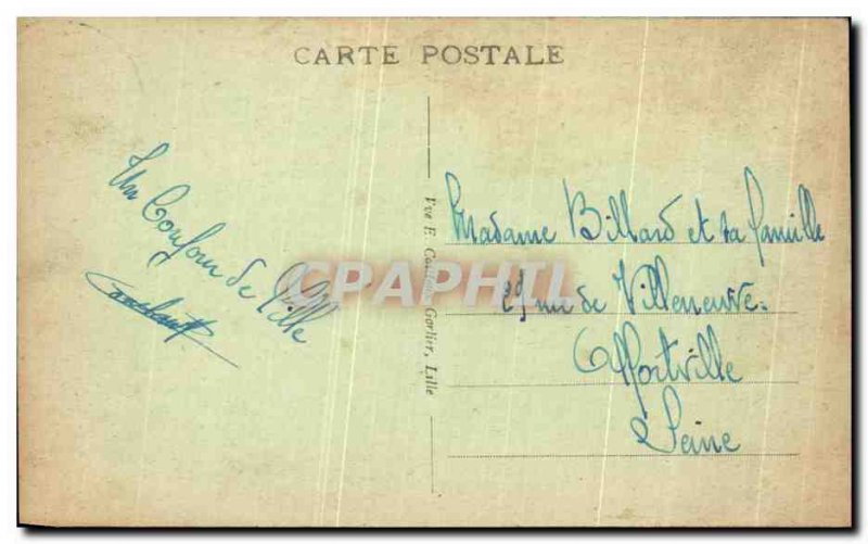 Old Postcard Lille Gate View of Paris & # 39ensemble