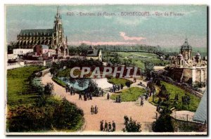 Old Postcard Environs de Rouen Bonsecours plateau view