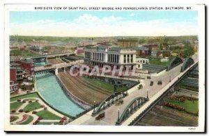 United States Post Card Old Bird & # 39s eye of Saint Paul Street bridge and ...