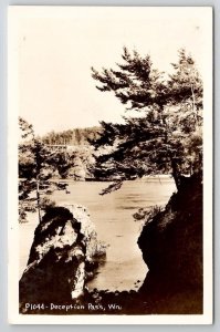 Deception Pass Washington WA RPPC Postcard A31