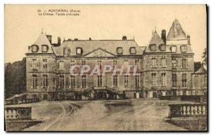 Old Postcard Montmirail Chateau Facade Princlpale