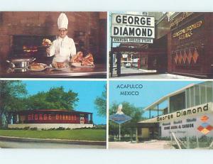 Pre-1980 GEORGE DIAMOND STEAKHOUSE RESTAURANT Acapulco Mexico F5911@