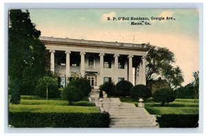 C. 1910 B.P O'Neil Residence George Ave Macon, GA. Postcard P222E