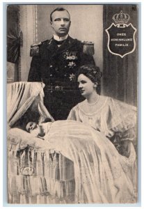 Netherlands Postcard Our Royal Family Queen King and Baby Princess 1910