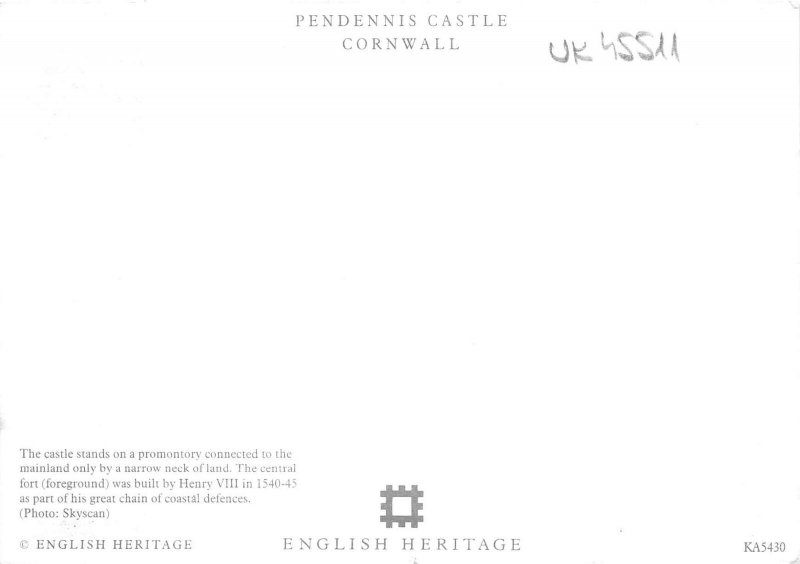 uk45511 pendennis castle cornwall uk