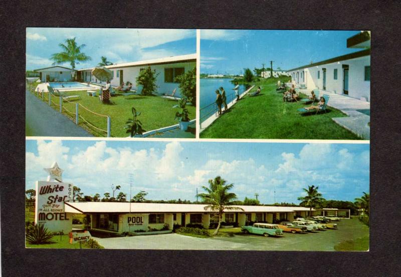 FL White Star Hotel Motel Ft Fort Lauderdale Florida Postcard Pool