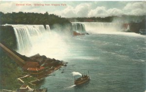 Niagara Falls New York, Sightseeing Boat Litho Postcard, Buffalo News Co