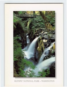 Postcard Sol Duc Falls in the Olympic National Park, Washington