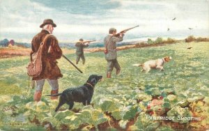 UK Hunting Tuck C-1910 Partridge Shooting artist impression Postcard 22-9823