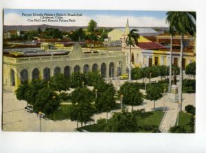 491055 CUBA CARDENAS City Hall & Estrada Palma Park Vintage postcard