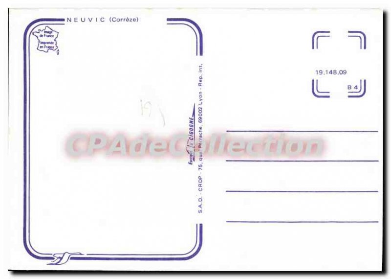 Postcard Modern Neuvic Correze